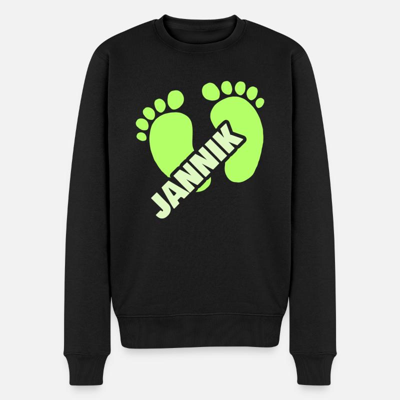 Baby Jannik - Männer Premium Bio Pullover - Schwarz