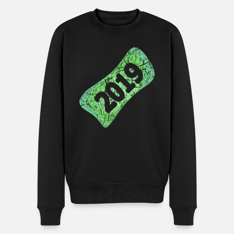 Witzig 2019 - Männer Premium Bio Pullover - Schwarz