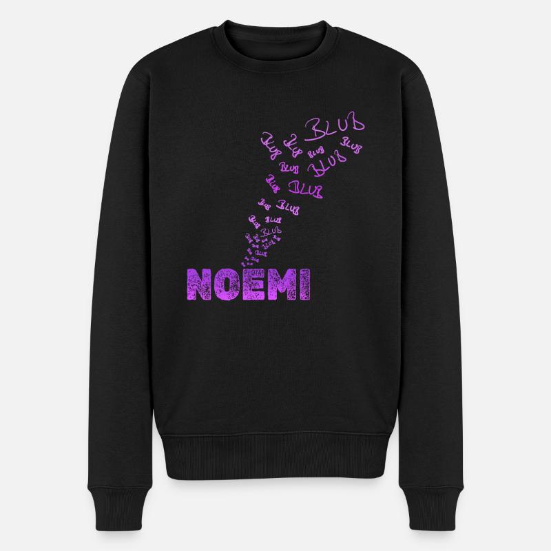 Spaßig Noemi - Männer Premium Bio Pullover - Schwarz