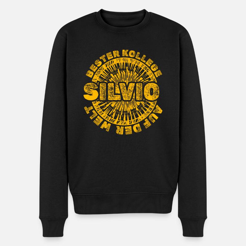 Œuvre Silvio - Pull Premium bio Homme - noir