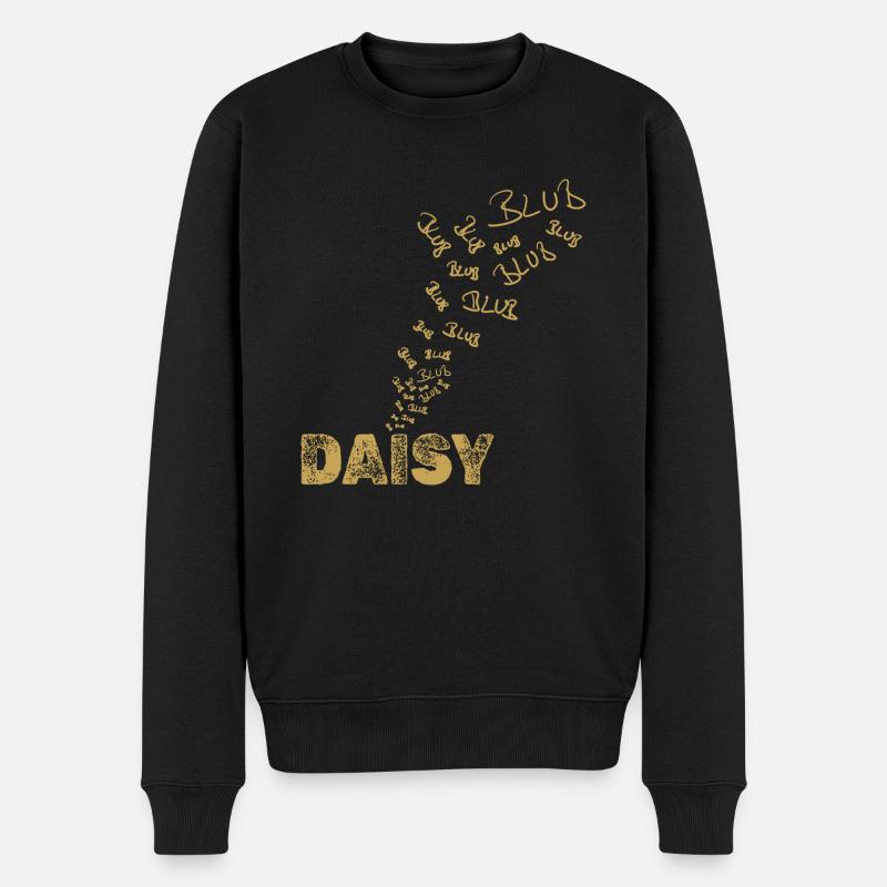 Boot Daisy - Männer Premium Bio Pullover - Schwarz
