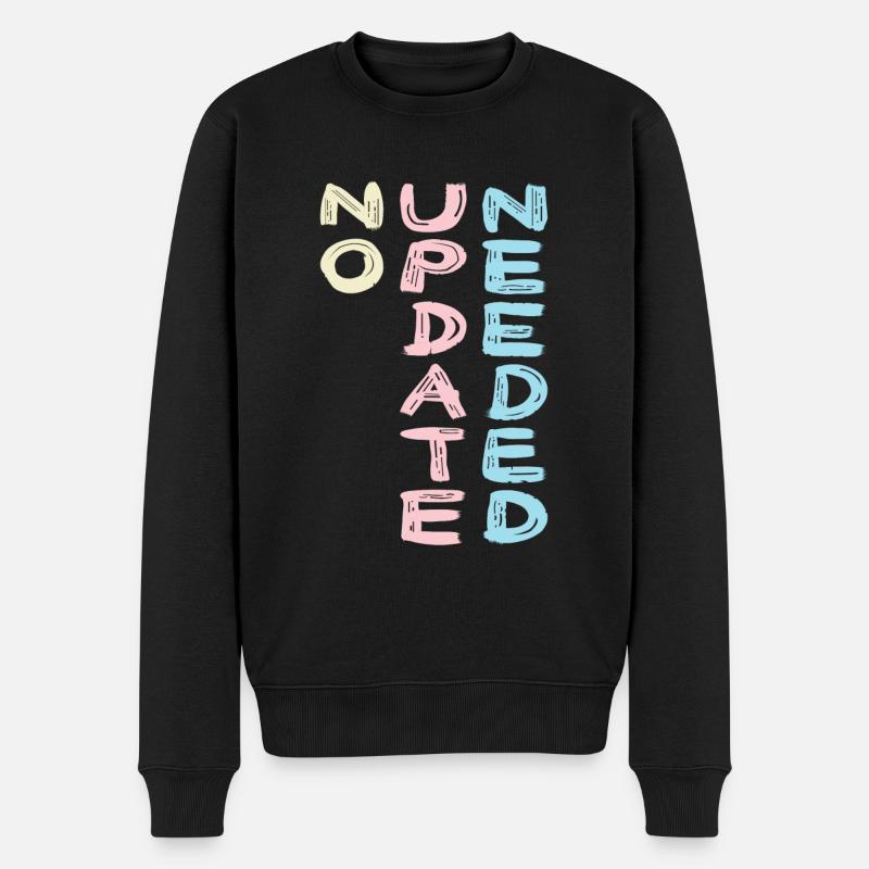 No Update colourful - Männer Premium Bio Pullover - Schwarz