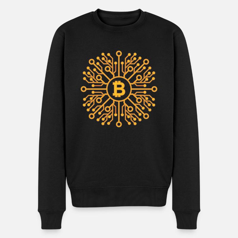 Bitcoin - Pull Premium bio Homme - noir