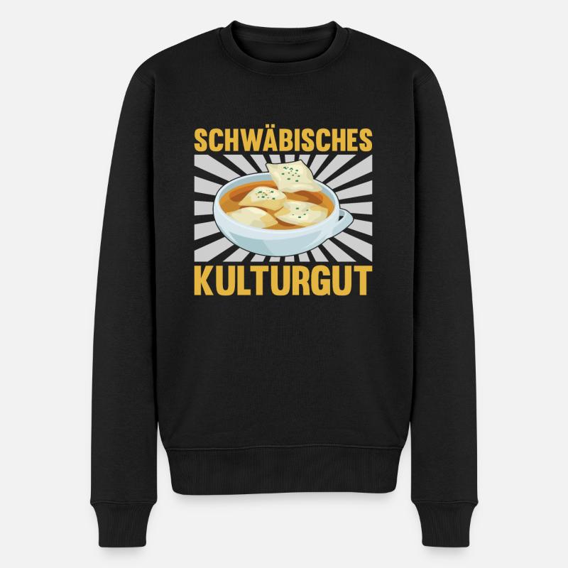 SCHWÄBISCHES KULTURGUT - Männer Premium Bio Pullover - Schwarz