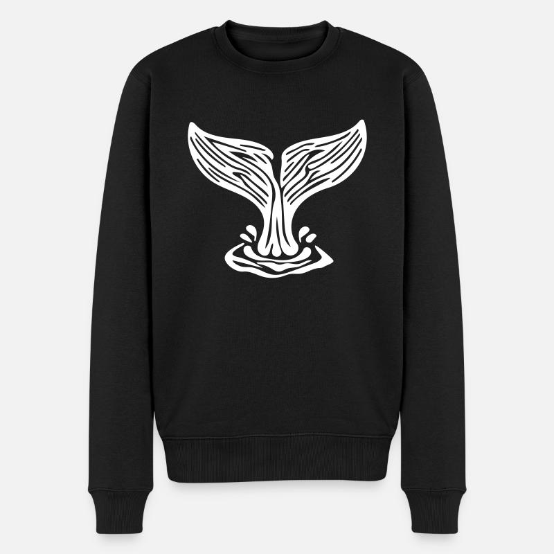 Wal Fluke Vector - Men's Premium Organic Jumper - black