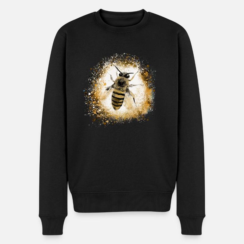 Bee,Gold,Graffiti,Painting,Wasp - Men's Premium Organic Jumper - black