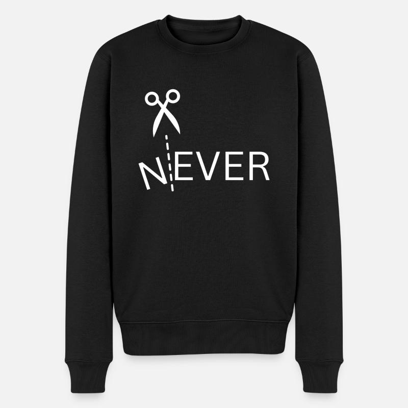 Jamais, jamais, toujours, Attitude, positif - Pull Premium bio Homme - noir
