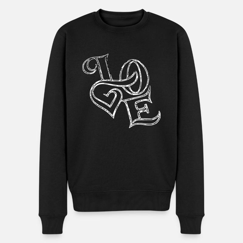 love - Pull Premium bio Homme - noir