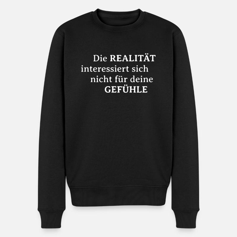 Die Realität - Männer Premium Bio Pullover - Schwarz