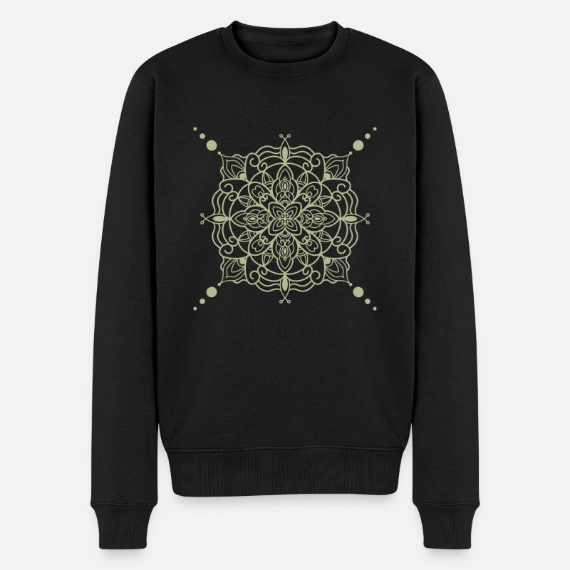 Style Mandala - vert - Pull Premium bio Homme - noir