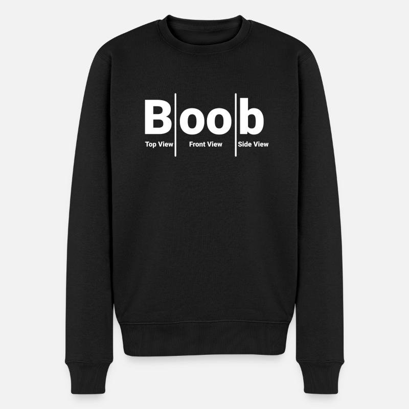 Boob - Männer Premium Bio Pullover - Schwarz