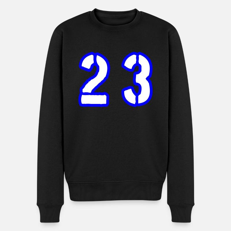23 Zahl Symbol - Männer Premium Bio Pullover - Schwarz