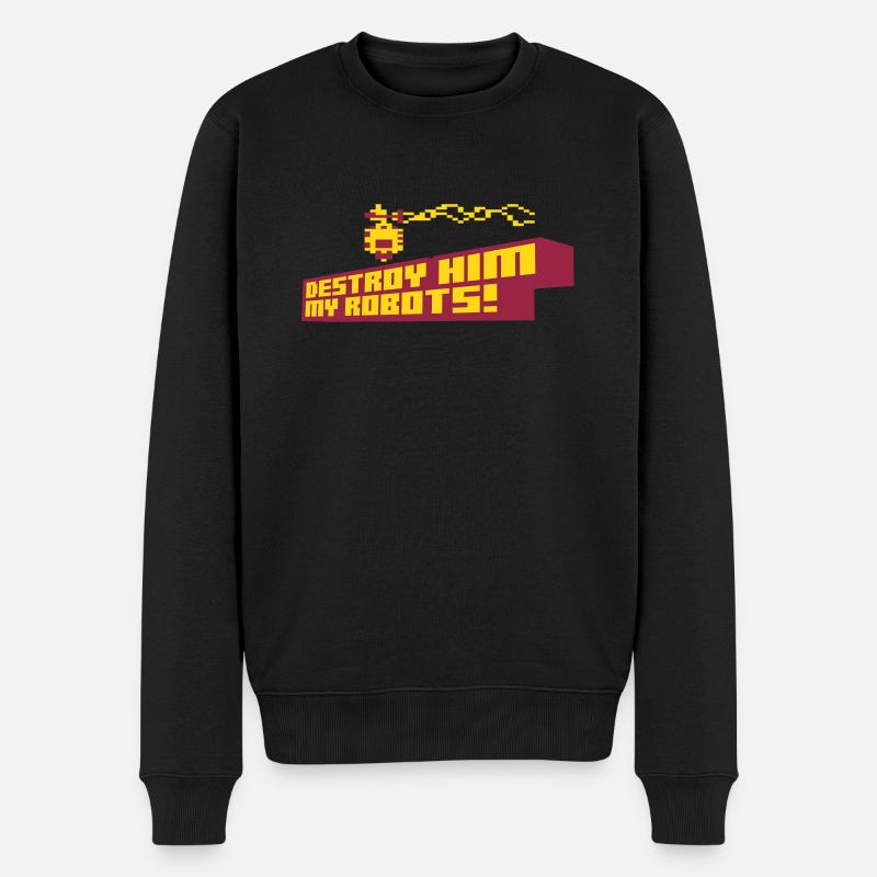 Le détruire mes robots! - Pull Premium bio Homme - noir