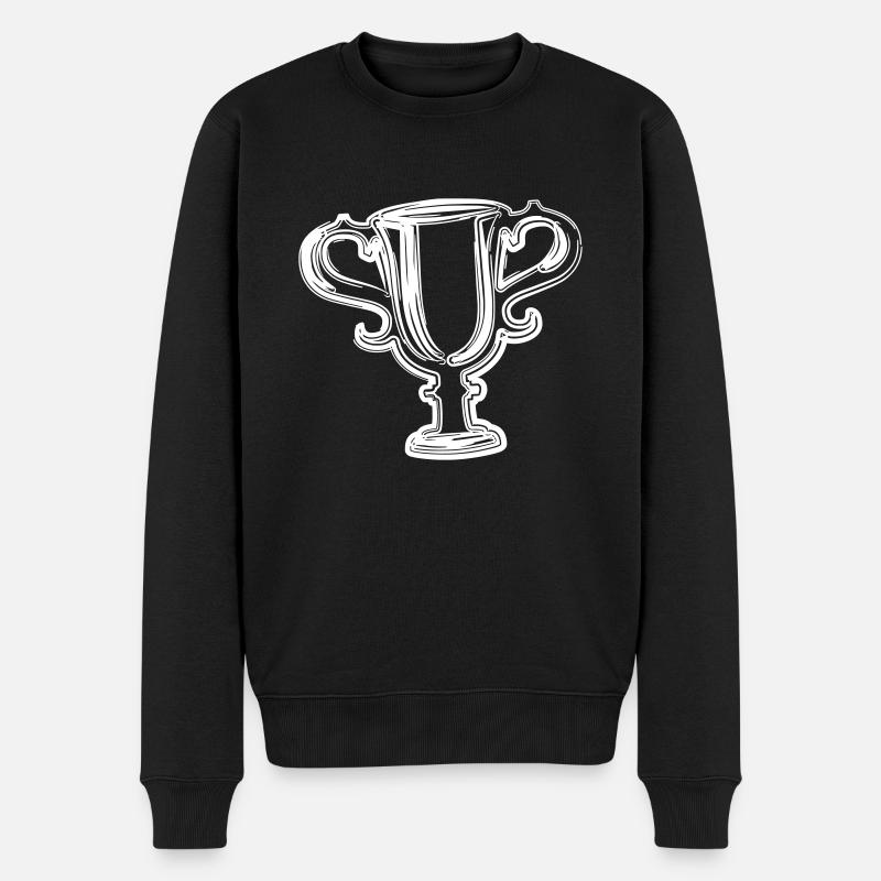Sieger - Pokal - Trophäe - Männer Premium Bio Pullover - Schwarz