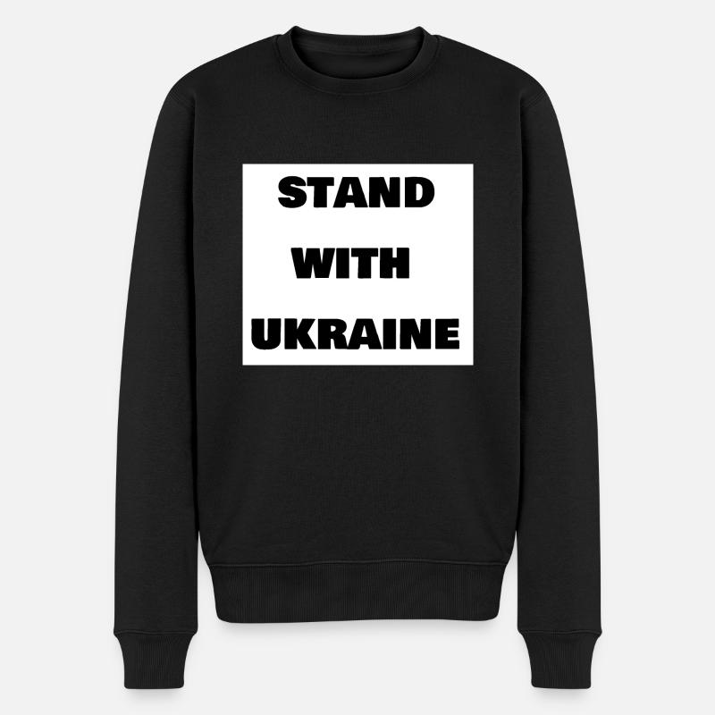 Ukraine - Männer Premium Bio Pullover - Schwarz