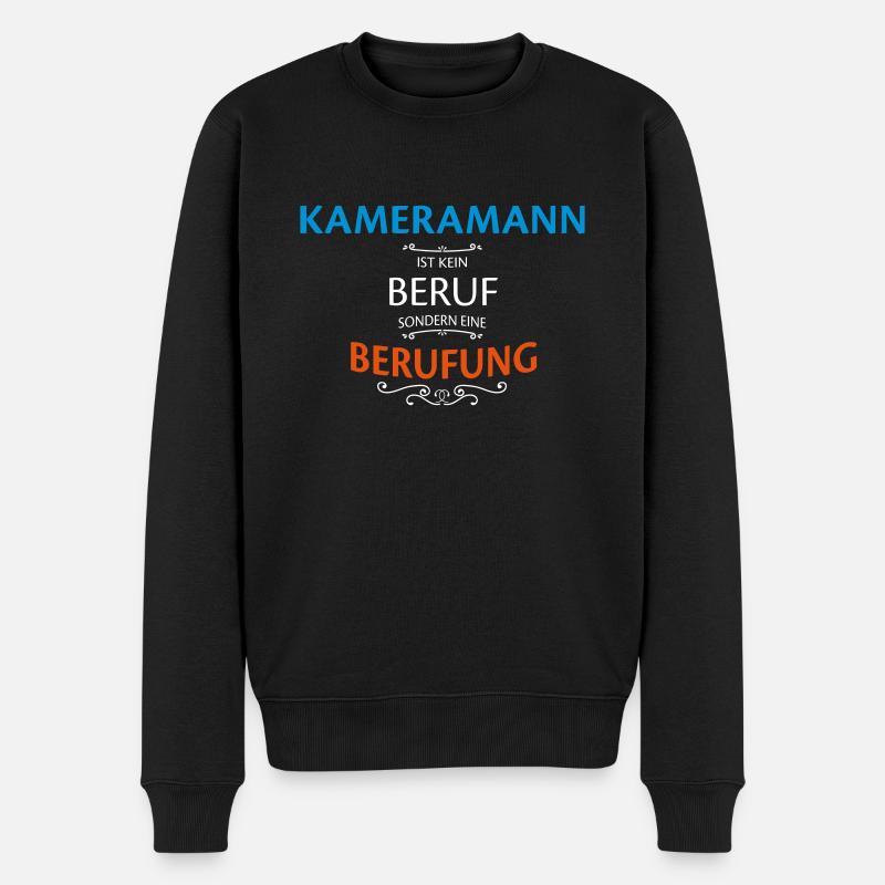 Kameramann Beruf - Männer Premium Bio Pullover - Schwarz