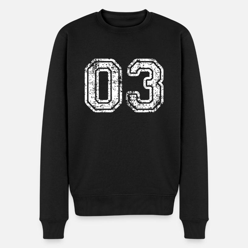 03 - Männer Premium Bio Pullover - Schwarz
