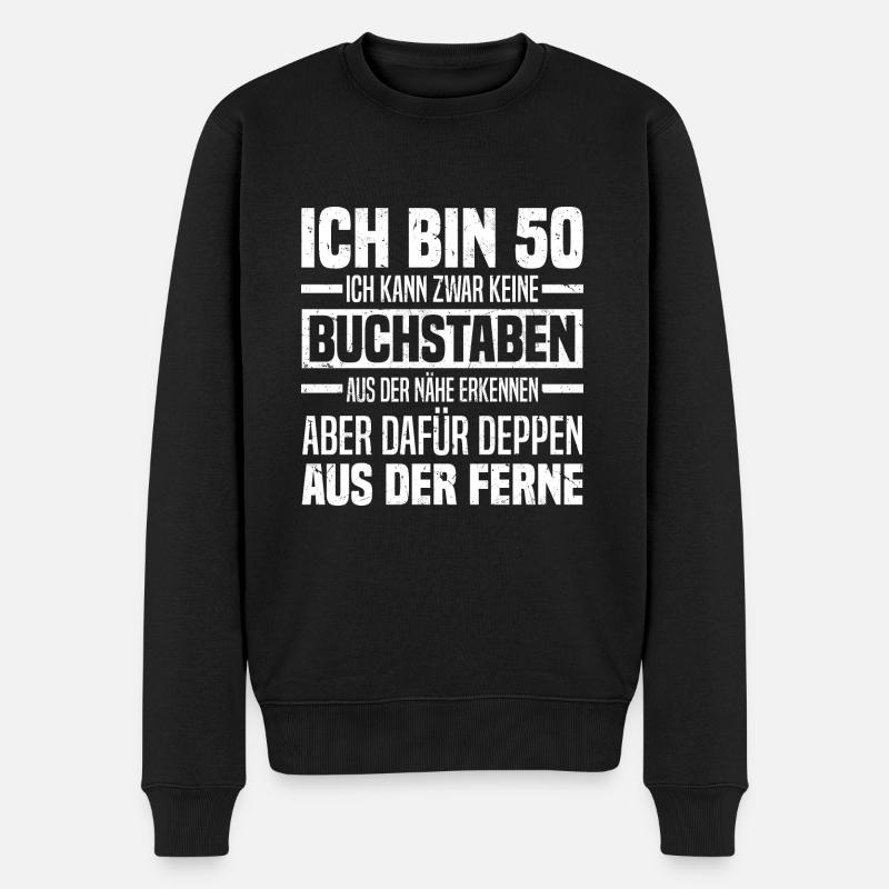 Geburtstag 50 - Männer Premium Bio Pullover - Schwarz