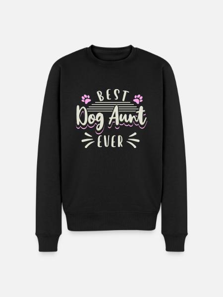 Best Dog Aunt Ever - Männer Premium Bio Pullover - Schwarz