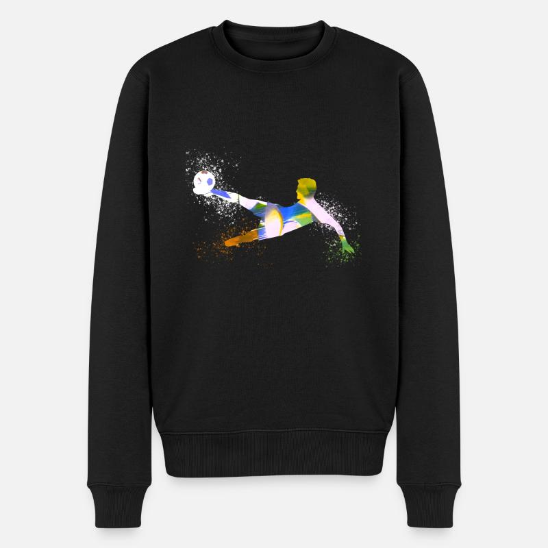 Fußball ,Fußballer, Männerfußball,graffiti - Männer Premium Bio Pullover - Schwarz