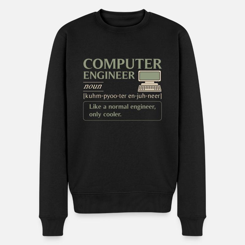 Computer Engineer definition - Männer Premium Bio Pullover - Schwarz
