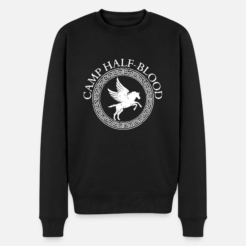 Camp Halbblut Vintage - Männer Premium Bio Pullover - Schwarz