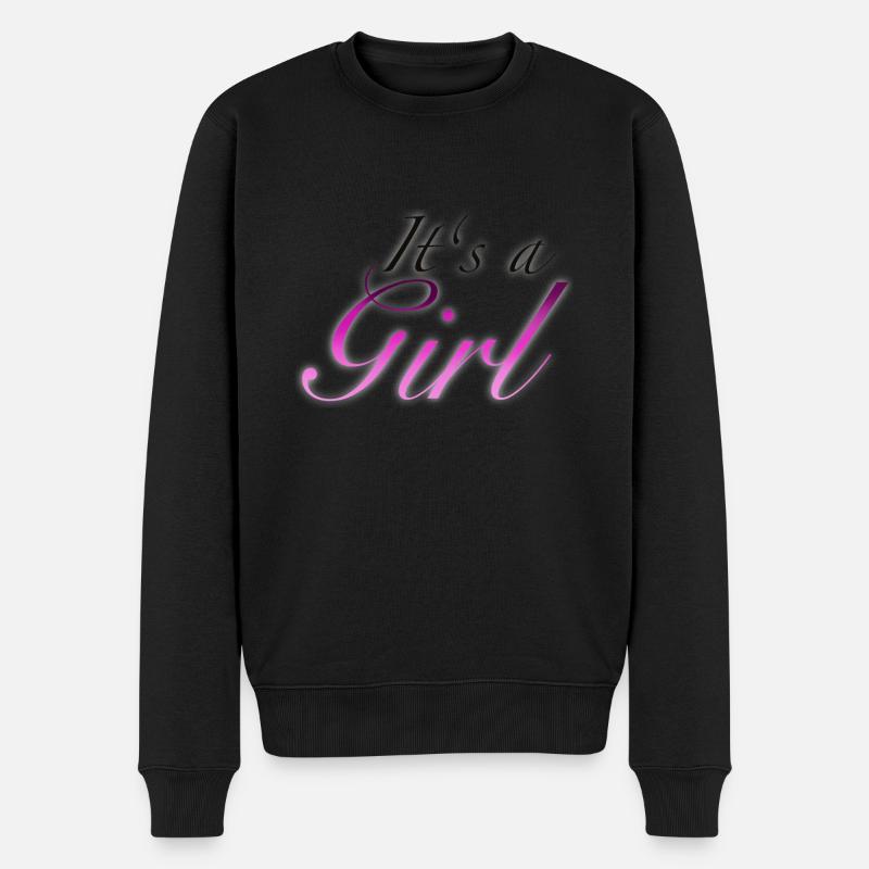 It‘s a Girl - Männer Premium Bio Pullover - Schwarz