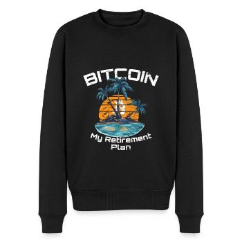 Bitcoin my Retirement Plan - Men's Premium Organic Jumper - black - Front - Nico (187cm)