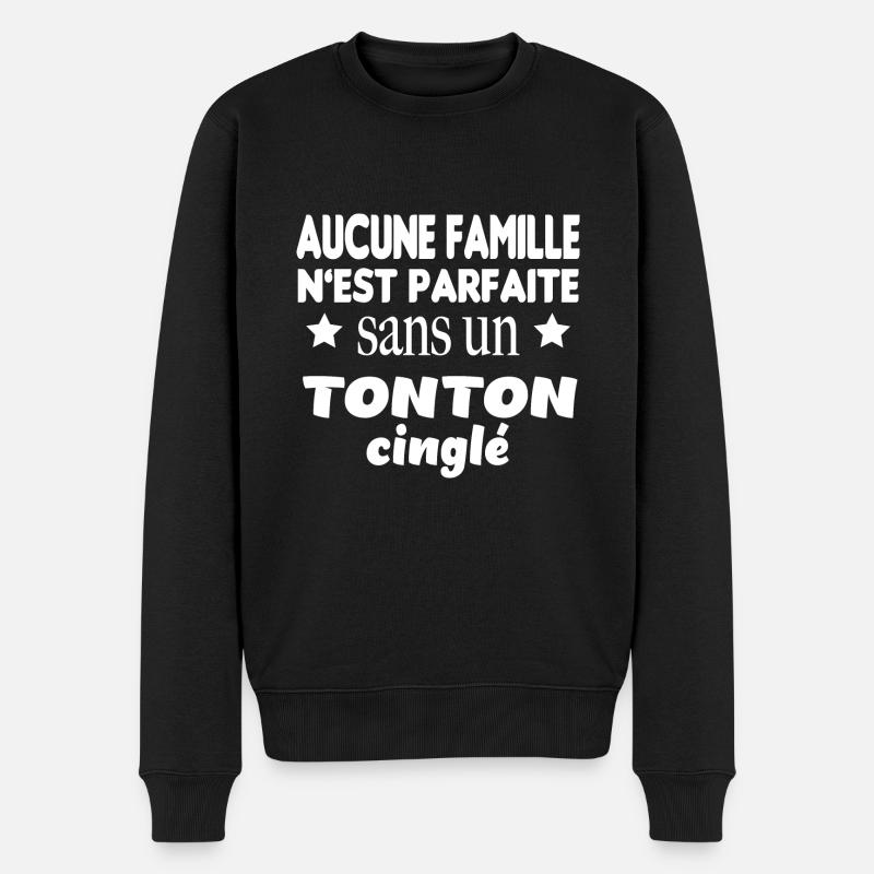 Famille parfaite tonton cinglé - Pull Premium bio Homme - noir