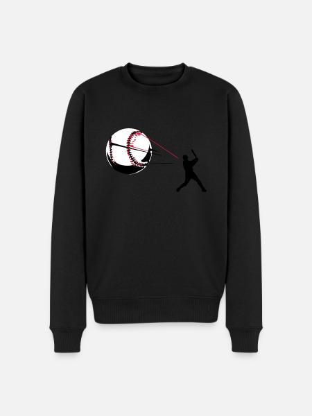 Baseball - Männer Premium Bio Pullover - Schwarz
