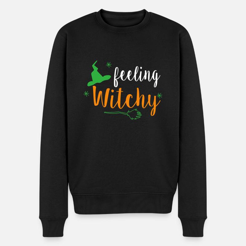 Feeling Witchy T-Shirt - Männer Premium Bio Pullover - Schwarz