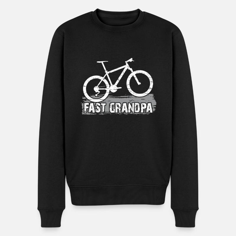 Grand-père rapide sur le vélo - Pull Premium bio Homme - noir