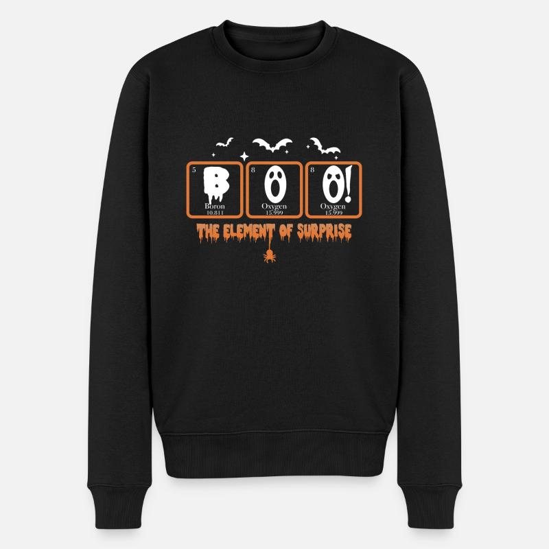 Boo élément d’horreur Halloween - Pull Premium bio Homme - noir
