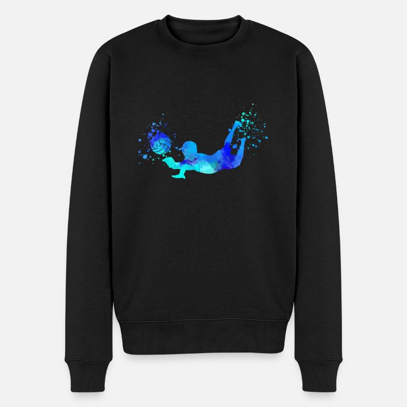 volleyball, volleyballer, Beachball,Graffiti - Männer Premium Bio Pullover - Schwarz