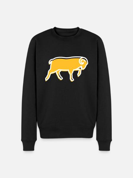 A Running Ram - Men's Premium Organic Jumper - black
