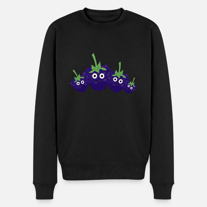 brombeeren,familie,beeren,brombeere - Männer Premium Bio Pullover - Schwarz
