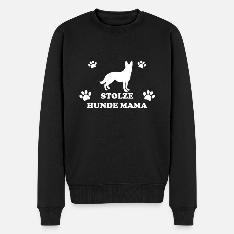 Stolze Hunde Mama Schäferhund Dog Geschenk - Männer Premium Bio Pullover - Schwarz