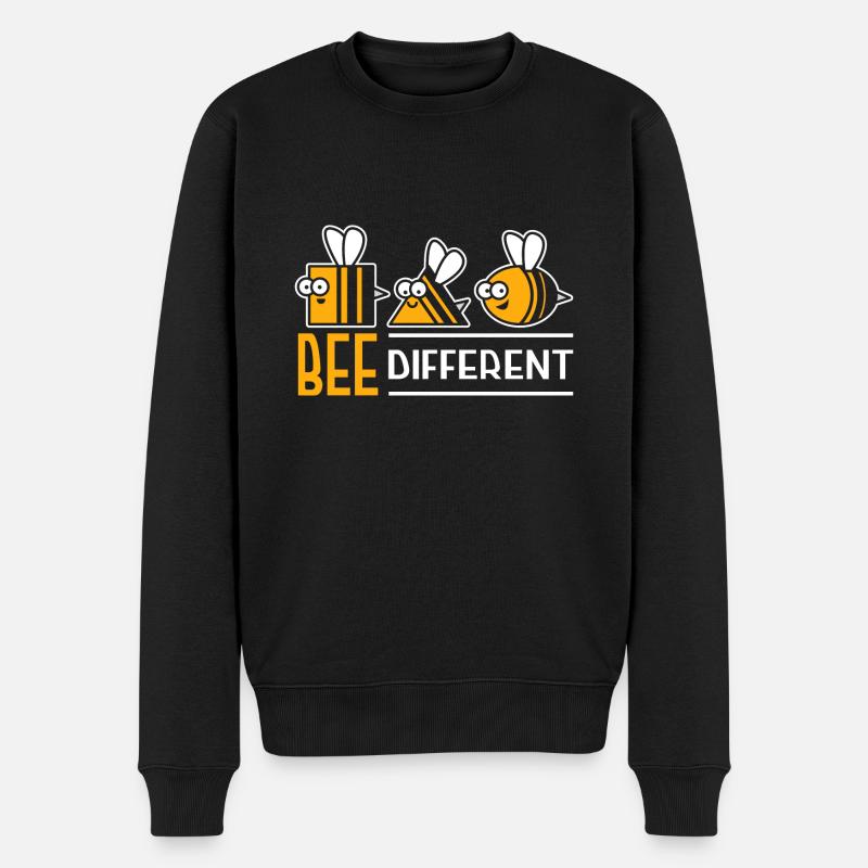 Bee Different - Männer Premium Bio Pullover - Schwarz