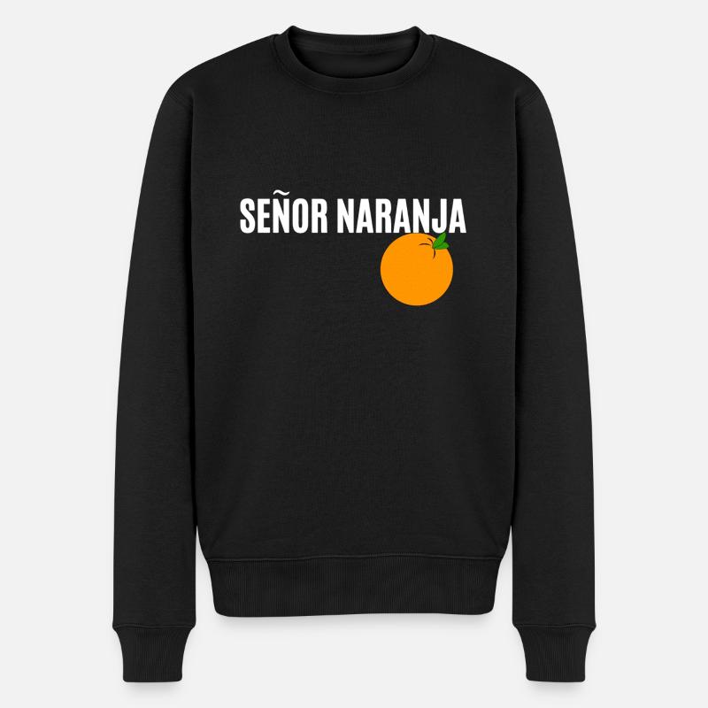 Señor Naranja - Männer Premium Bio Pullover - Schwarz