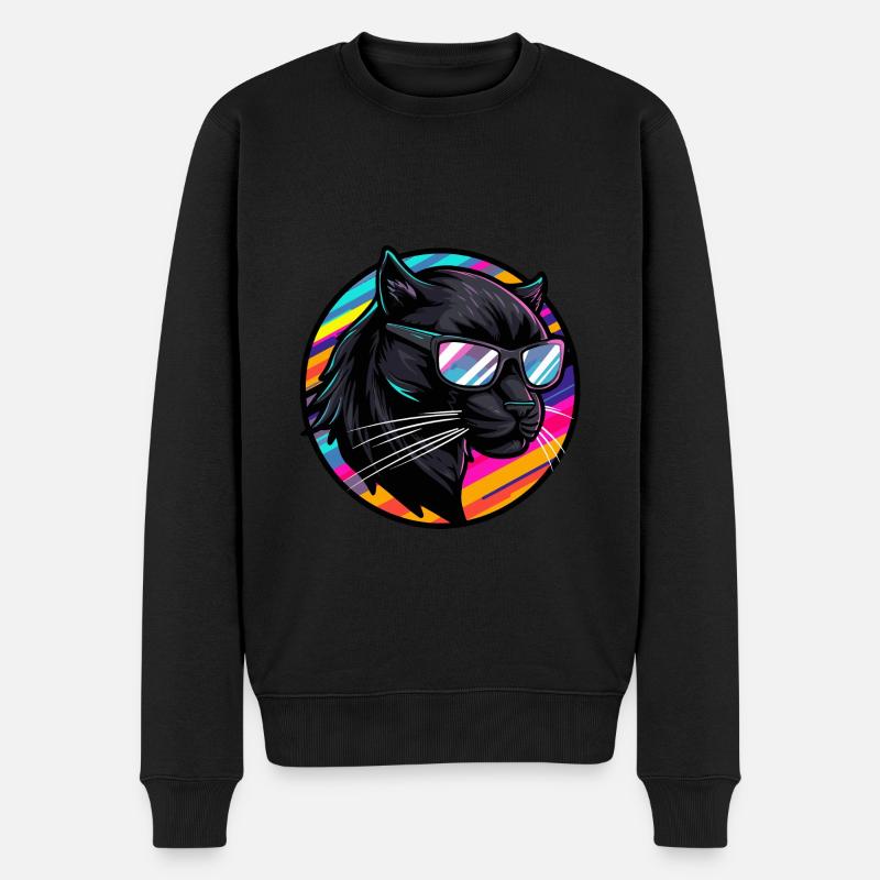 Panthère Bande Dessinée Cool - Pull Premium bio Homme - noir