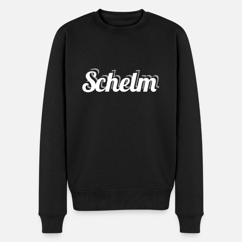 Schelm - Männer Premium Bio Pullover - Schwarz