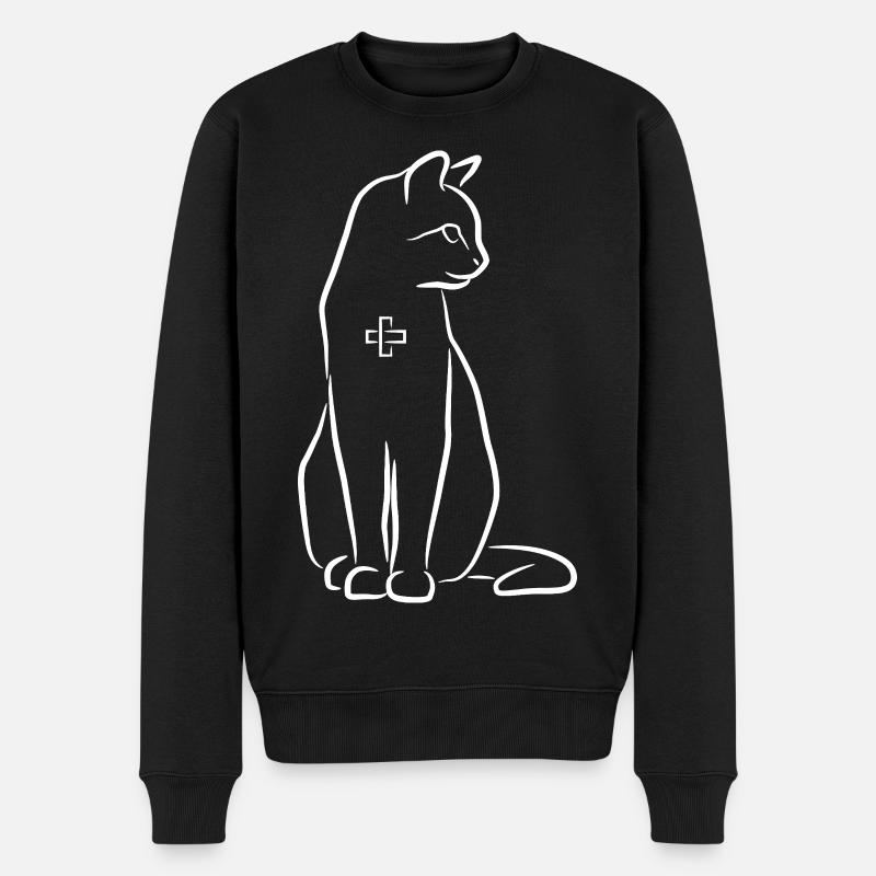 Vétérinaire Chat - Pull Premium bio Homme - noir