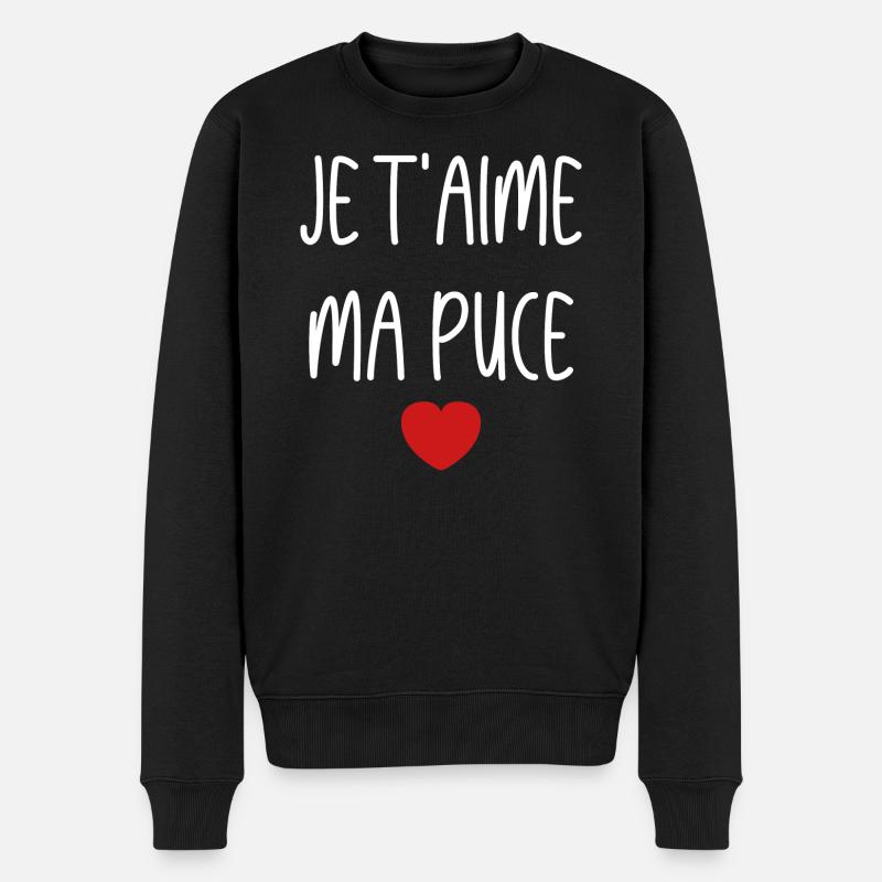 je t'aime ma puce - Pull Premium bio Homme - noir