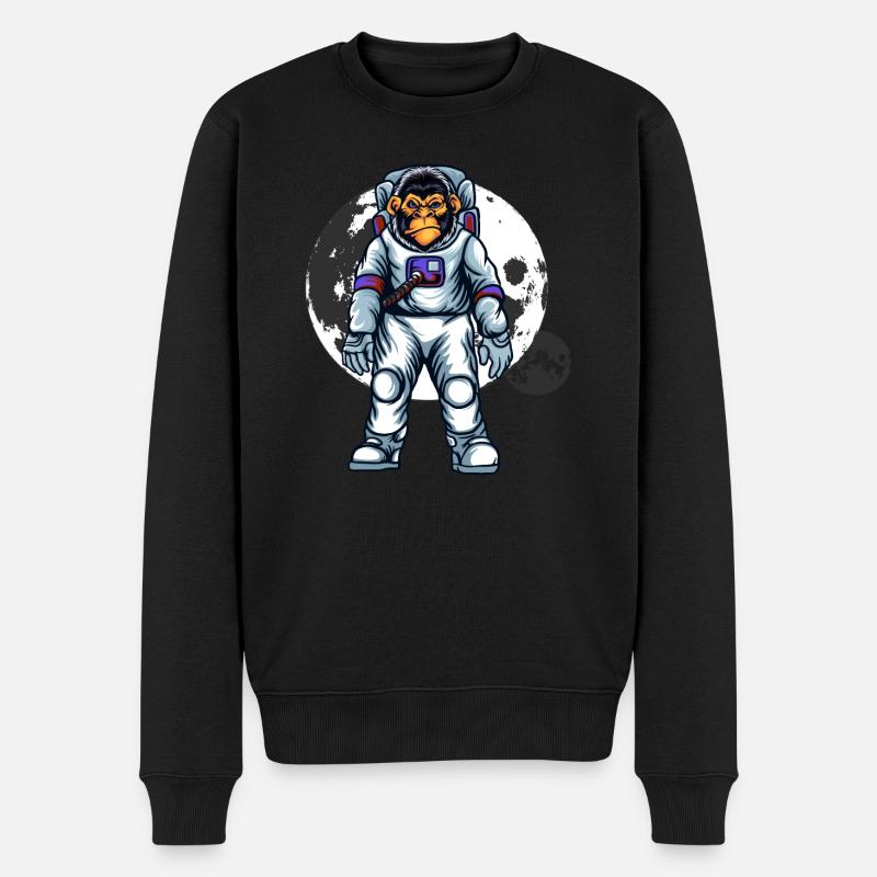 Sternen Affe Outfit - Männer Premium Bio Pullover - Schwarz