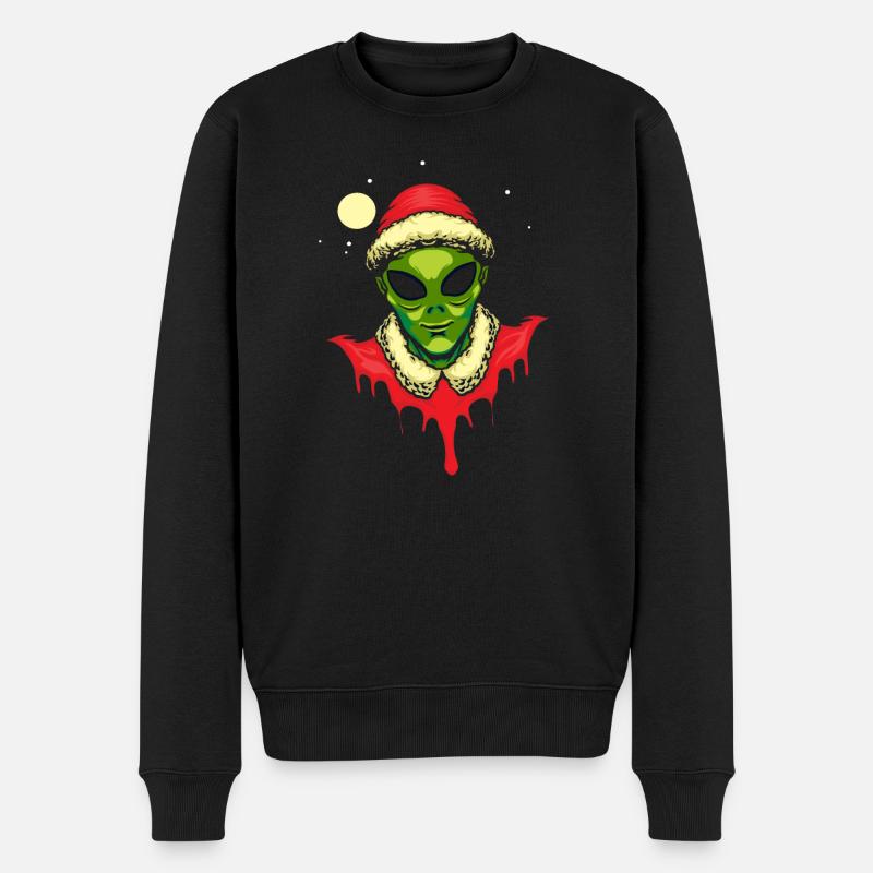 Tenue de Père Noël extraterrestre - Pull Premium bio Homme - noir