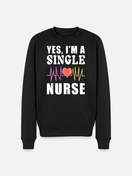 Single Nurse Outfit - Men's Premium Organic Jumper - black