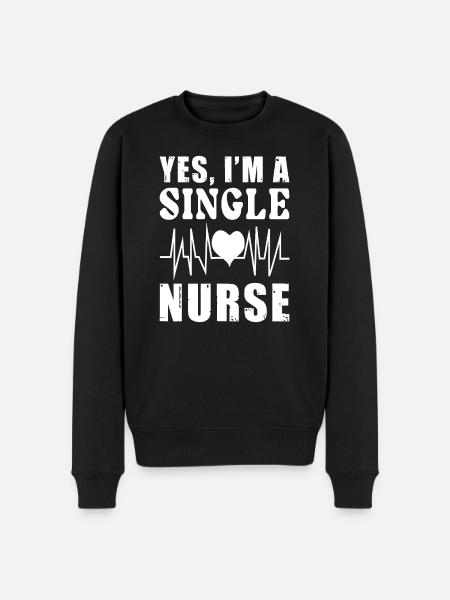 Nurse and Single - Men's Premium Organic Jumper - black