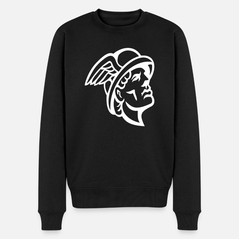 Hermes Outfit - Männer Premium Bio Pullover - Schwarz