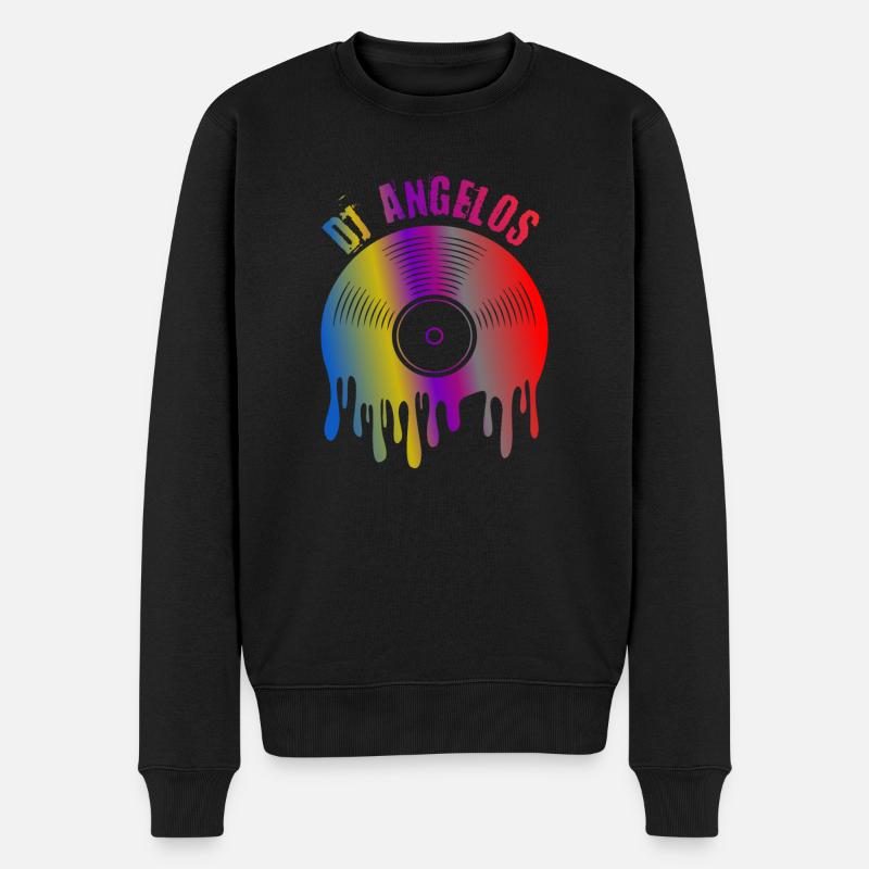 DJs angelos - Männer Premium Bio Pullover - Schwarz
