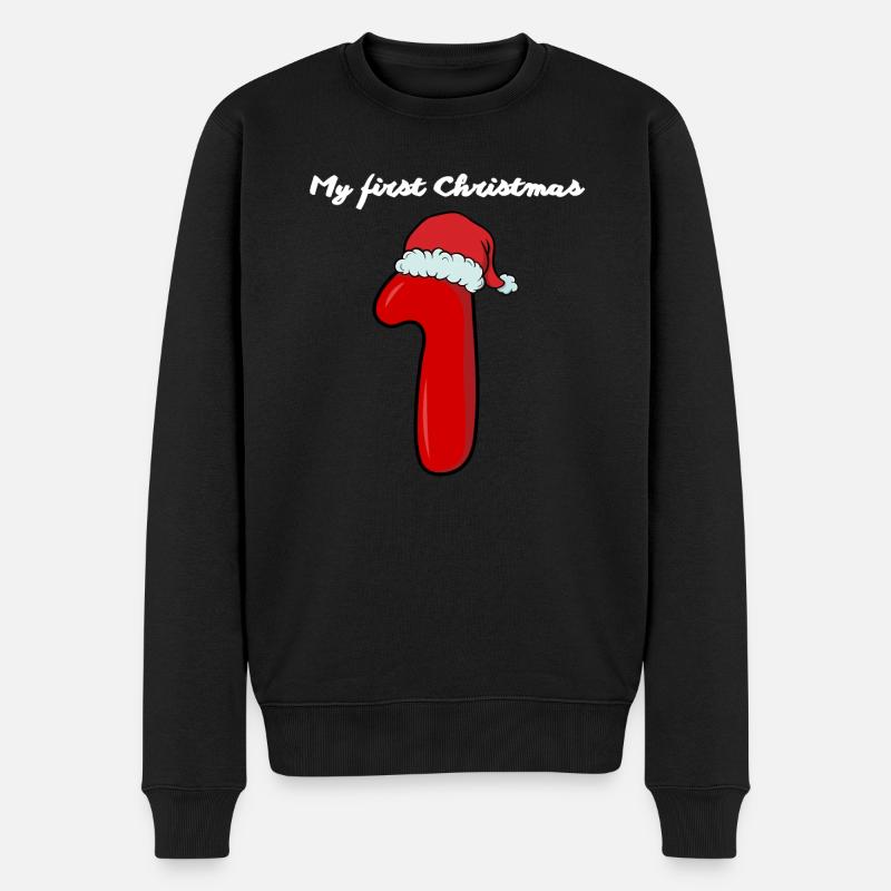 Erstes X-Mas Outfit - Männer Premium Bio Pullover - Schwarz